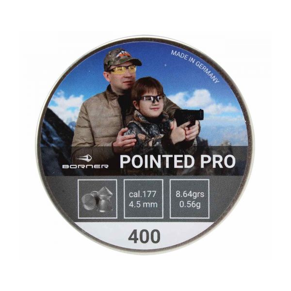 Пули Borner Pointed Pro 4,5 мм, 0,56 грамм, 400 штук